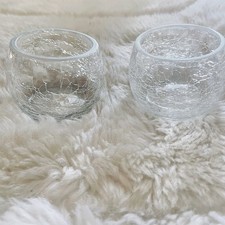 NWOT Set Of 2 Clear Crackle