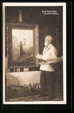 Painter Hans Dahl in his