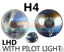 5.75" 5 3/4" LHD CLASSIC CAR HEADLAMP HEADLIGHT HALOGEN H4 CONVERSION WITH PILOT