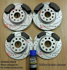 FOR AUDI A4 MK3 S-LINE 04-08 FRONT REAR DRILLED AND GROOVED  DISCS & PADS