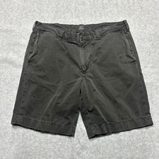 J. Crew Shorts Mens 35 Dark Green Stanton Chino Bicycle Print Bike Flat Front