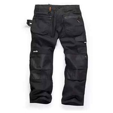 Scruffs Trade Ripstop Holster Pocket Work Trousers Black - All Sizes