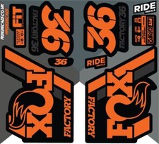 Fox 36 2018 Decals/Stickers -Orange - Licensed By Fox