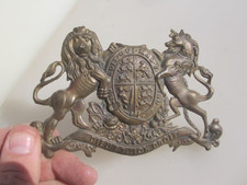 Victorian Brass Plaque Old