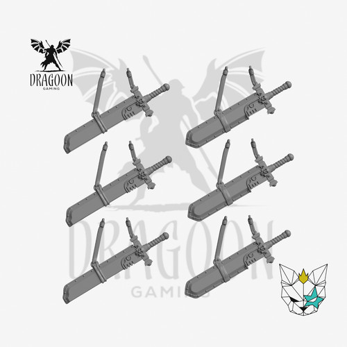 Back mounted sheathed swords - back,