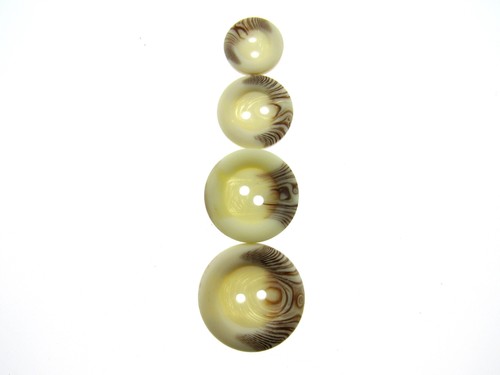 Aran wool buttons brown - aran,