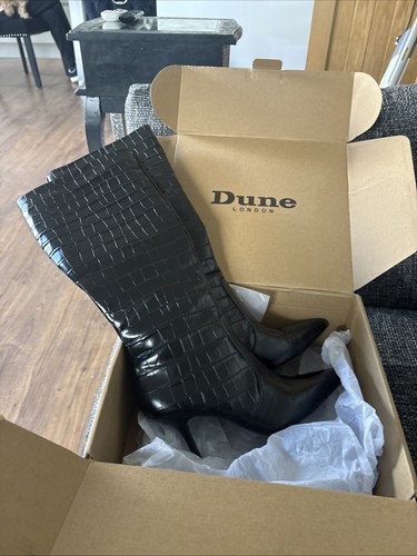 Dune knee boots black - knee,