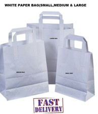 NEW PAPER BAG WHITE BAGS KRAFT
