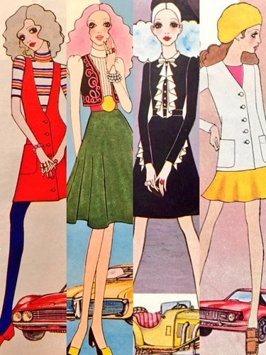 Set two 5x7 groovy chicks - groovy,