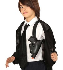 Childs Police Gun & Shoulder Holster Cop Fancy Dress Accessory Kids Detective