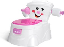 KIDOOLA Pink Potty Training Toilet Seat With Splash Guard, Child's Development
