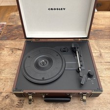 Crosley CR6019A-BR Executive Briefcase Portable Record Player Brown USB