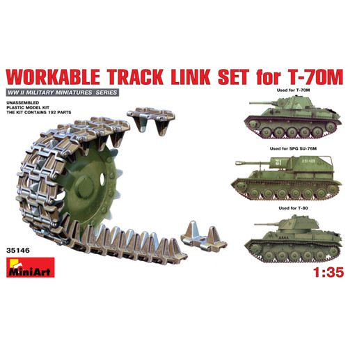 Workable track link - set, for