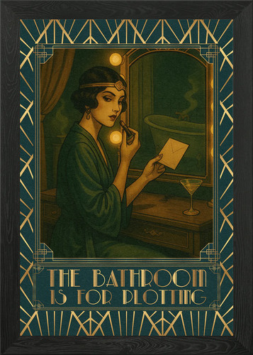 Art deco bathroom plotting - deco,
