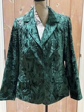 Gray & Osbourn green crushed look jacket say 16/18 (1/4)