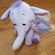 Fisher Price Lumpy Heffalump Soft Toy Plush Comforter Purple Elephant Disneyana 