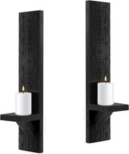 2 Pack Wooden Wall Candle