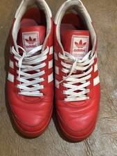 Adidas Orion Shoes Mens Size 11.5 Red Leather Retro Originals Sneakers Q33056