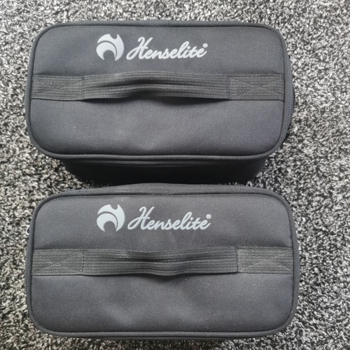 Henselite black lawn bowls - 2x,