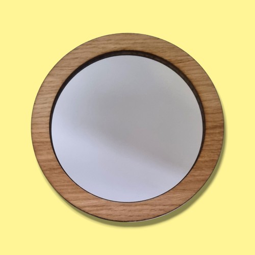 Wood framed round circular - framed,, round/circular