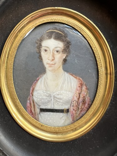 Miniature portrait antique - portrait,