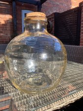 Carboy Vintage 1970s Large Glass Bottle / Terrarium / Planter / Vase 34cms tall