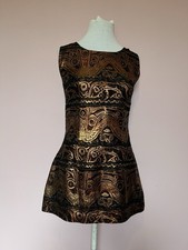 Paisley mini dress Copper