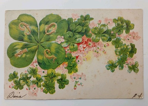 Antique postcard new year - antique,