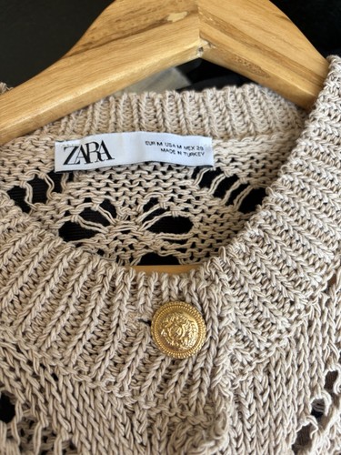 Zara beige open - beige, cardigan