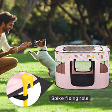 Foldable Pet Playpen Portable Soft Portable Dog Crate Outdoor/Indoor Kennel