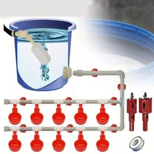 8x Automatic Chicken Water Cup Waterer Poultry Drinking Bowl Feeder Drinker Tool