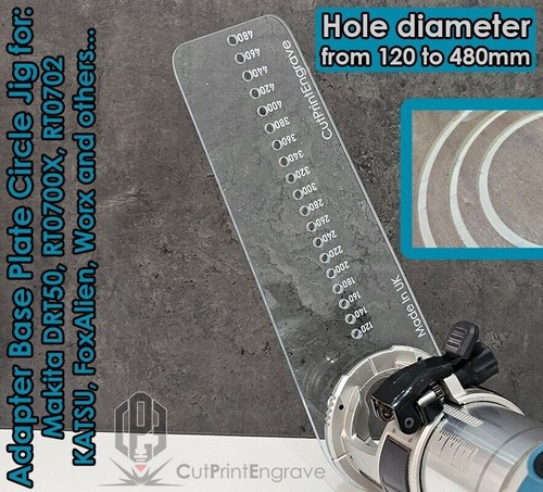 Large circle jig router base - circle,