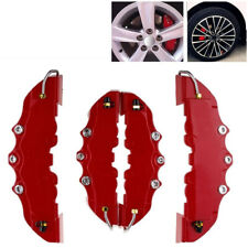 3D Red 2 Pairs Style Car Disc Brake Caliper Covers Front & Rear Accessories