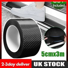 Carbon Fiber Car Sticker Door Sill Bumper Protector Anti Scratch Tape Vinyl Film