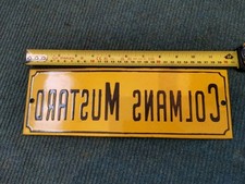 Colmans Mustard Misprint Backwards Rare Miss Print Porcelain Enamel Sign