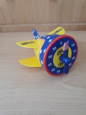 Vintage Utterly Butterly Plastic Kitchen Timer Plane Collectible 12x12x8cms