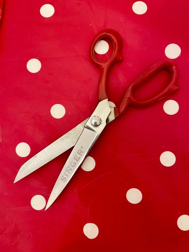 Tailors scissors red - scissors, (10")