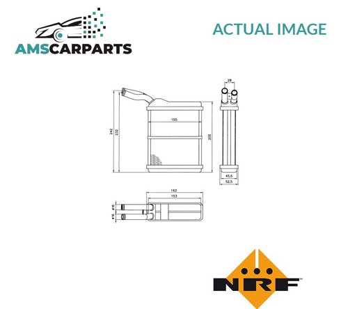 Heater radiator exchanger - radiator, lhd