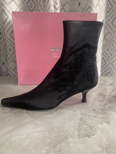 Peruna black appliqué bling - black,