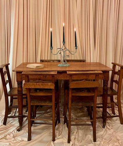 Antique farmhouse dining table - dining,