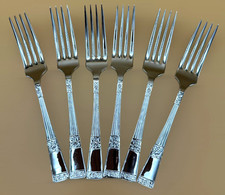 Vintage Smith Seymour Ltd - Dessert Forks x6 Chrome on Nickel Cutlery