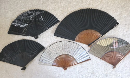 Vintage paper oriental fans - 5,