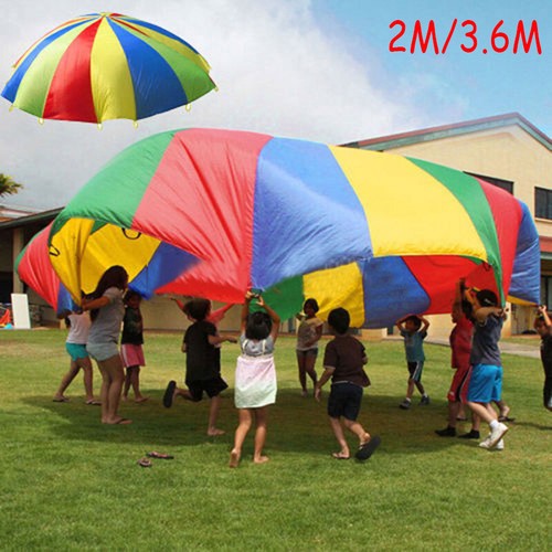 Large kids play parachute - kids,