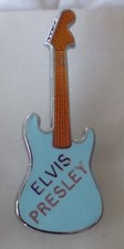 ELVIS PRESLEY Enamel Pin Badge POP MUSIC Guitar Shaped pb