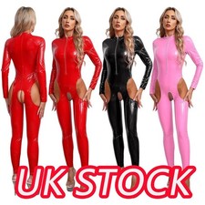 UK Womens Sexy PVC Leather