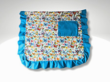 half apron with pocket, retro apron, Vintage style apron, Butterfly apron