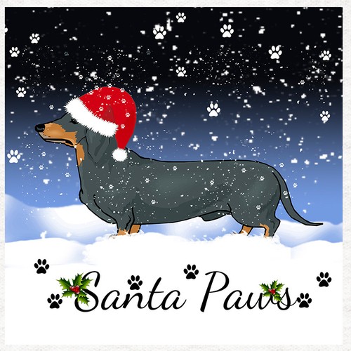 Dog dachshund christmas - dog,