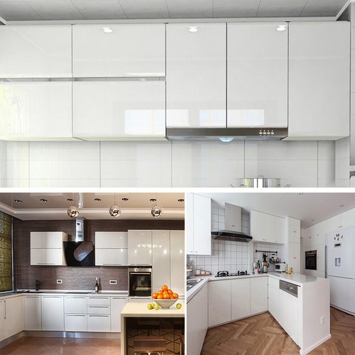 Gloss white kitchen - kitchen, worktop