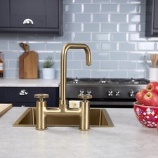 3 in 1 Boiling Water Tap - Full Kit with tank & Filter - Industrial Bridge Style