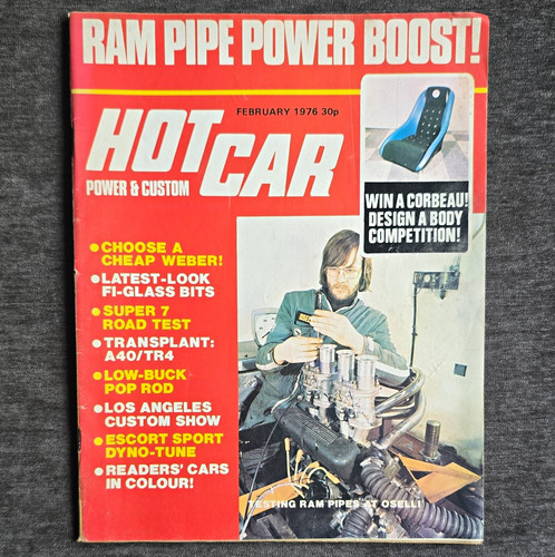Hot car magazine - magazine, 1976